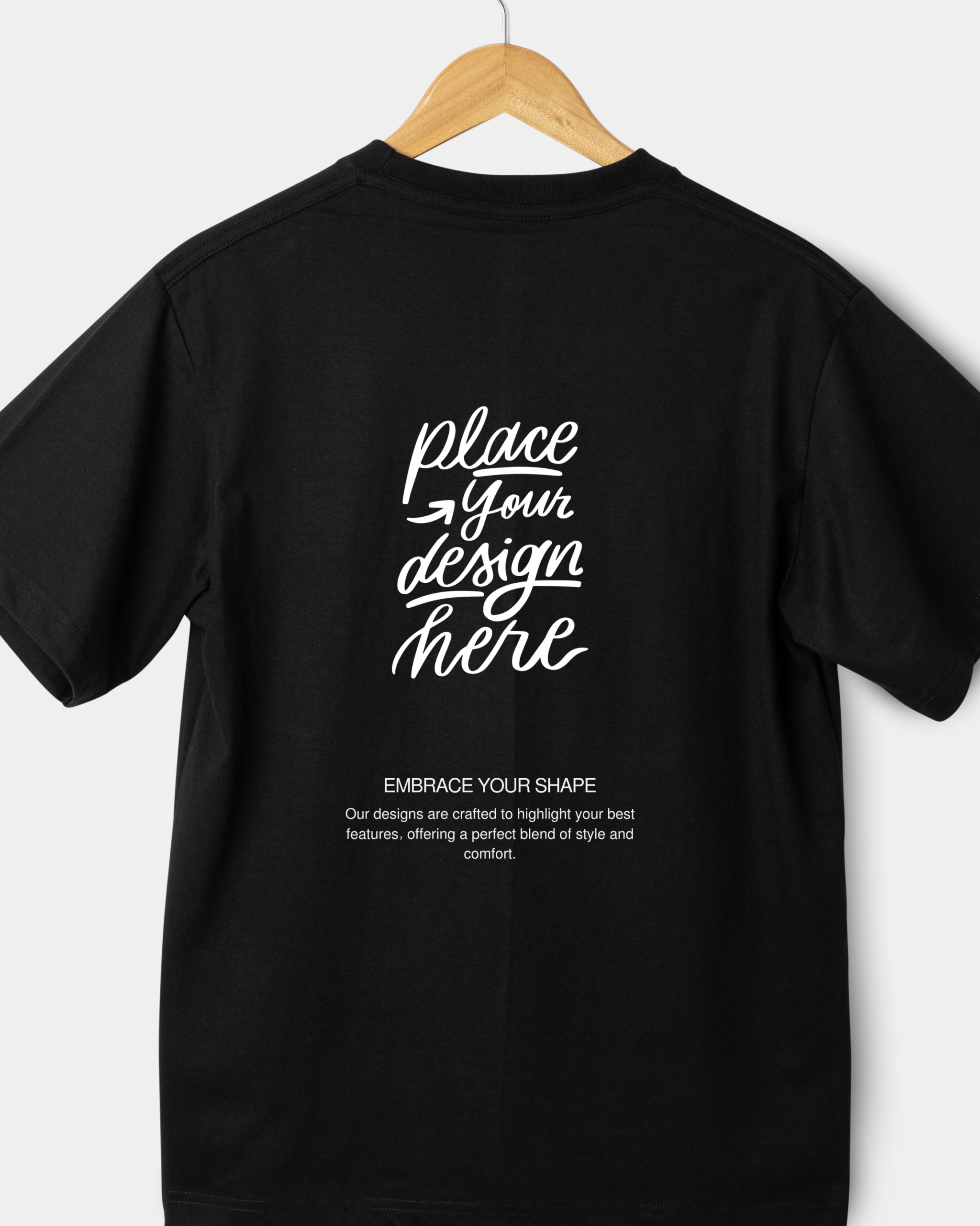 black and white minimalist t shirt mockup instagram post